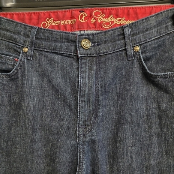 Cj By Cookie Johnson Grace Casual Dark Blue Denim Bootcut Jeans Women's Size 30 - Picture 3 of 9